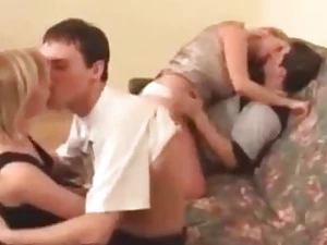 Russian MILF love-seat shacking up